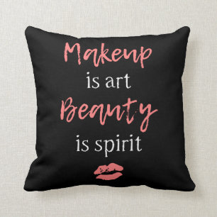 Coussin Le maquillage est beauté d'art est esprit