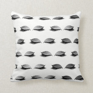 Coussin Le maquillage fouette l'argent blanc de parties