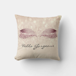 Coussin Le maquillage Girly fouette bonjour magnifique