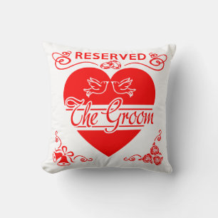 Coussin Le Mariage de Groom. Réservé pour le Groom.