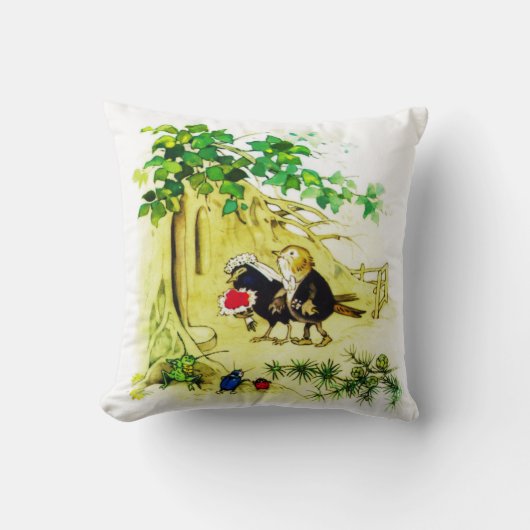 Coussin Le mariage d'oiseau (Recto)