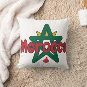 Coussin Le Maroc est une porte de l'histoire, un slogan de