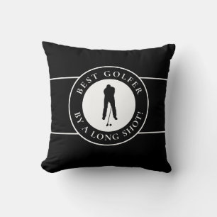 Coussin Le Meilleur Golfeur Noir & Blanc Par Une Longue Ti
