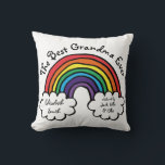Coussin Le Meilleur grand-mère du Colorful Rainbow<br><div class="desc">Personnalisez-vous pour votre grand-mère, grand-mère, grand-mère, nounou ou nounou pour créer un cadeau unique pour les anniversaires, Noël, la fête de la mère, les baby showers, ou n'importe quel jour vous voulez montrer combien elle signifie pour vous. Une façon parfaite de lui montrer à quel point elle est extraordinaire chaque...</div>