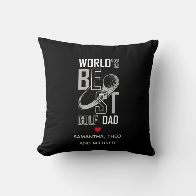 Coussin Le meilleur papa de golf du monde | Cadeaux papa n (Recto)
