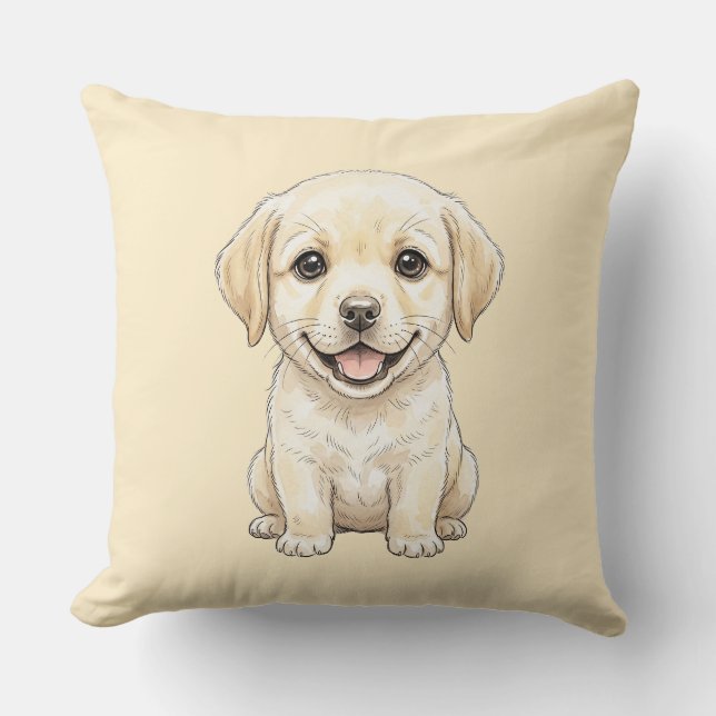 Coussin Le Mendiant Professionnel : Labrador Retriever Jau (Recto)