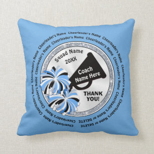 Coussin Le Merci des noms de pom-pom girls pour Cheer Coac