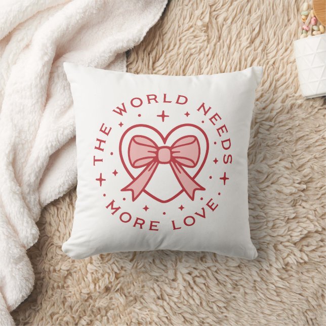 Coussin Le monde a besoin de plus de citations d'amour coq (Couverture)