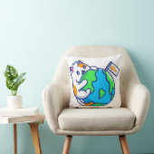 Coussin Le monde à tes pattes mignonne (Chaise)