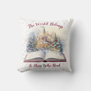 Coussin Le Monde Appartient à Ceux Qui Lisent  Design