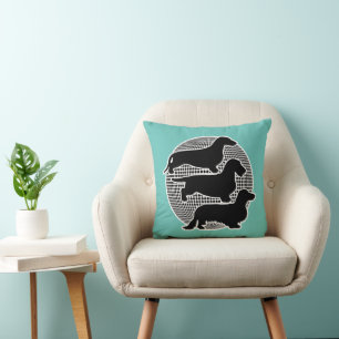 Coussin Le Monde De 3 Dachshunds différents 2