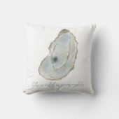 Coussin Le monde est votre huître Aquarelle Huître (Recto)