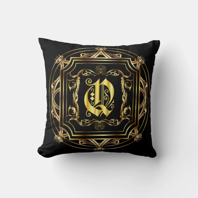 Coussin Le monogramme Q adapte toute la personnaliser (Recto)