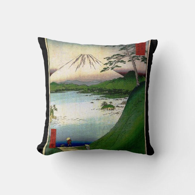Coussin Le mont Fuji au Japon circa 1800's (Recto)