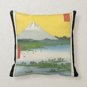 Coussin Le mont Fuji au Japon circa 1800's
