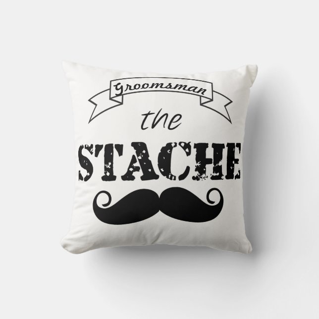 Coussin Le Motif de la moustache Stache (Recto)