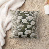 Coussin Le motif floral blanc et doux Design (Couverture)