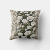Coussin Le motif floral blanc et doux Design (Verso)