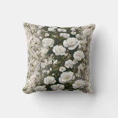 Coussin Le motif floral blanc et doux Design (Recto)