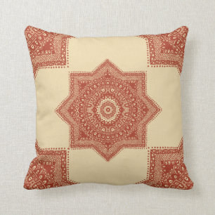 Coussin Le motif marocain rouge