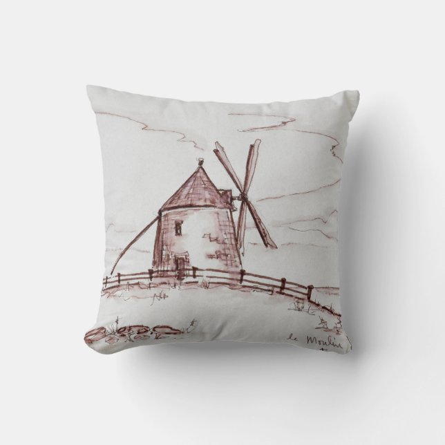Coussin Le Moulin de Moidrey | Pontorson (Recto)