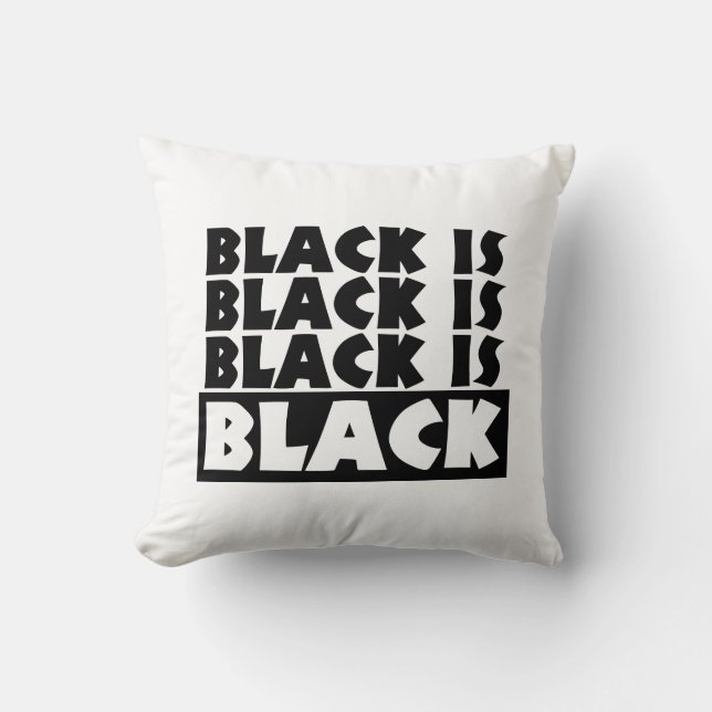 Coussin Le noir est noir (Recto)