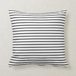 Coussin Le noir raye le blanc
