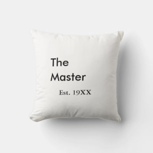 Coussin Le nom de patron est année date homme roi titre