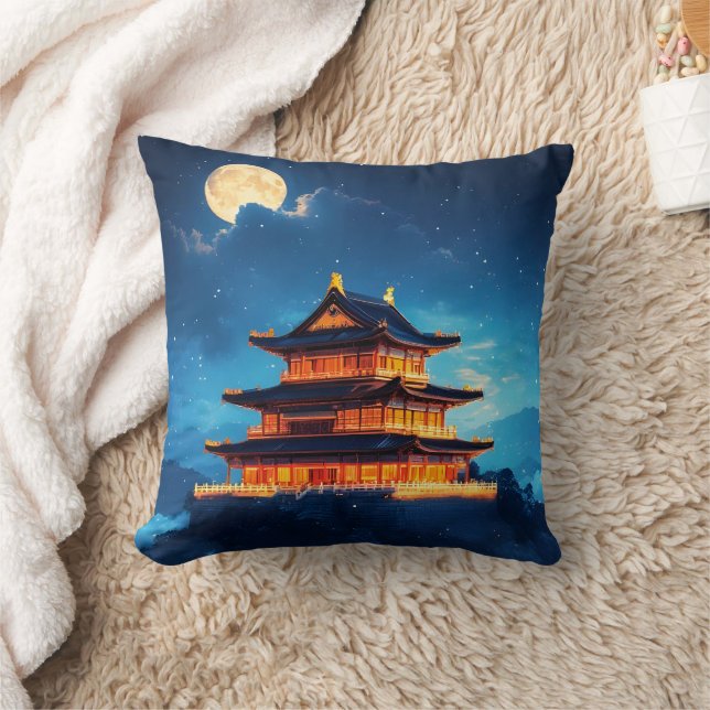 Coussin Le Palais Céleste à Minuit (Couverture)