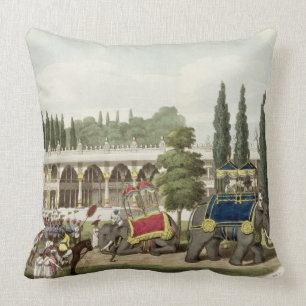 Coussin Le palais de Tippoo Sahib (1749-99) gravé par T