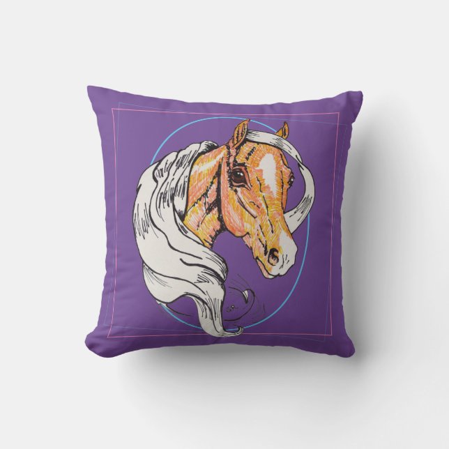 Coussin Le Palomino (violet) (Recto)