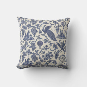 Coussin Le paon lunatique