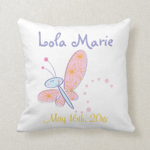 Coussin Le papillon heureux