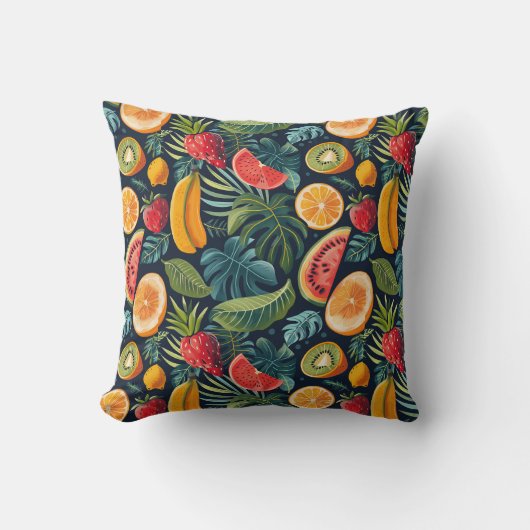 Coussin Le paradis tropical vif : Conception de fruits exo (Recto)