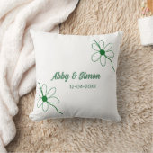 Coussin Le parfait match ajouter nom de couple date textur (Couverture)