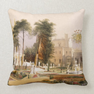 Coussin Le Parterre dans les jardins chez Wilton, le sièg