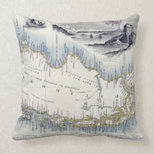 Coussin Le Patagonia, d'une série de cartes du monde a