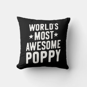 Coussin Le pavot le plus génial du monde Père grand-père