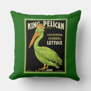 Coussin Le pélican vert