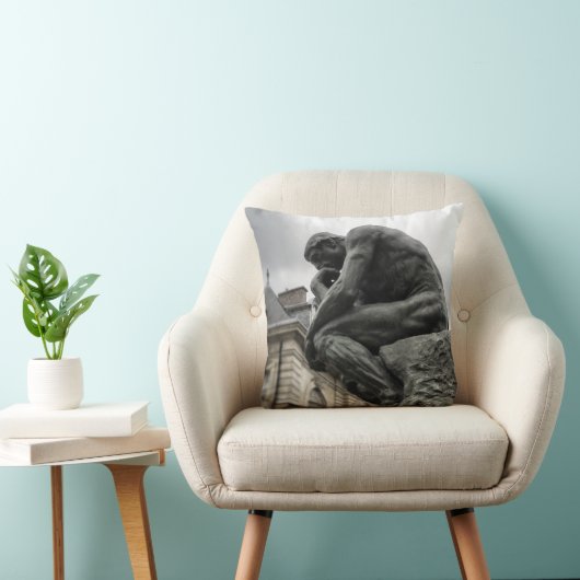 Coussin Le penseur Rodin Paris Sculpture (Chaise)