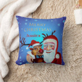 Coussin Le Père Noël Magique Traditionnel Sourire Rudolf (Couverture)
