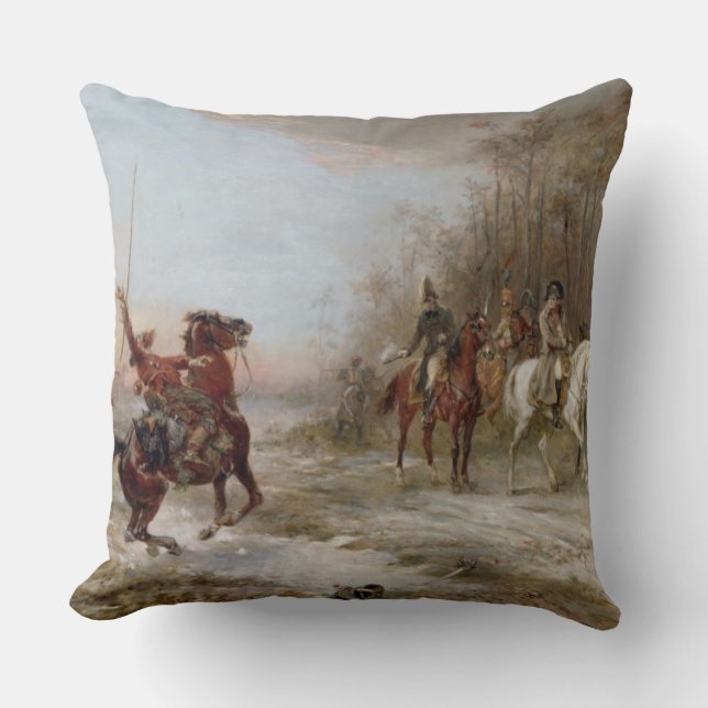 Coussin Le péril du napoléon au Brienne-le-Château, c.1891 (Recto)