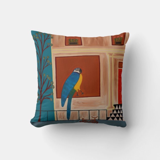 Coussin Le perroquet de Bush 2007 du berger (Recto)