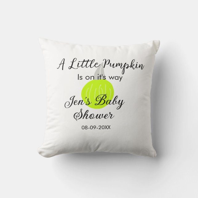 Coussin Le petit citrouille néo-écossais citrouille vert e (Recto)