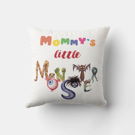 Coussin Le petit monstre de maman (Verso)