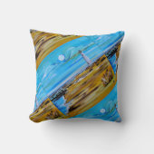 Coussin Le phare sur la plage Peinture d'Alfred Fox (Recto)