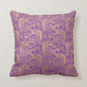 Coussin Le Pic de Boho d'or sur le Lavender
