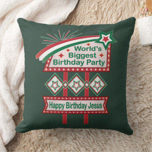 Coussin Le plus grand marquee de fête d'anniversaire au mo