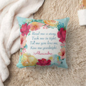 Coussin Le poème floral de l'enfant doux bonne nuit (Couverture)