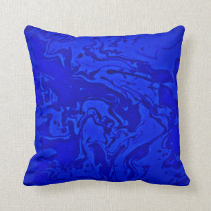 Coussin Le point noir de la tourbe bleue de cobalt personn